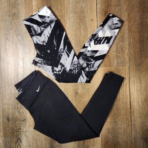 💪🏋️‍♀️GYM BUNDLE! Nike 2 Pair Yoga Running Gym Dri-FIT Athletic Leggings-S